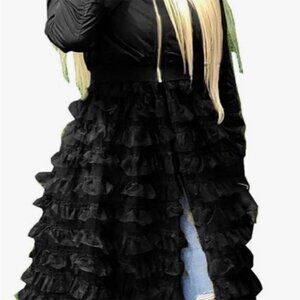 WOMENS BLACK TUTU JACKET SIZE 2X